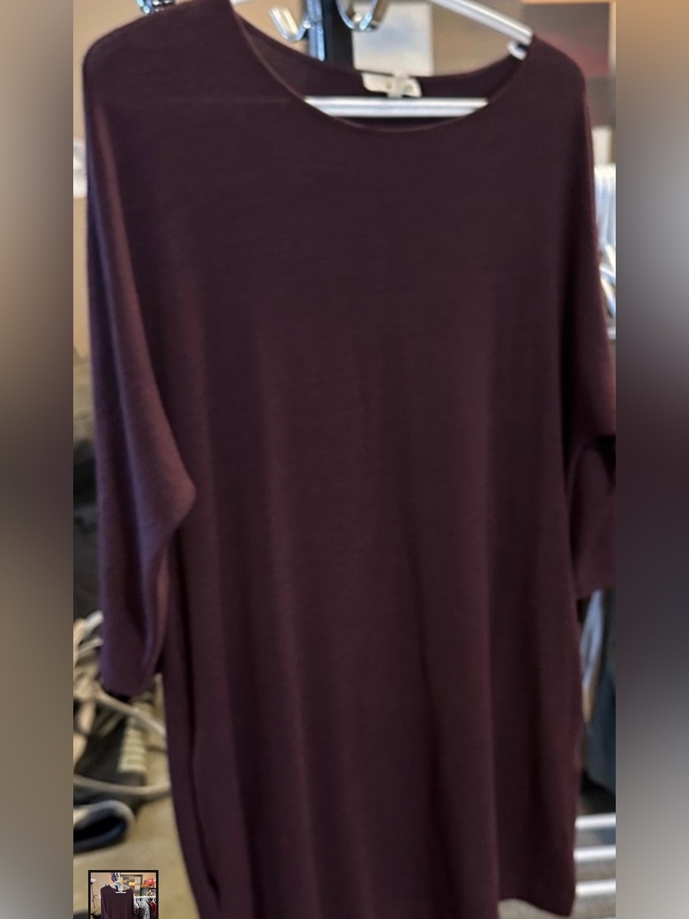 Wilfred Draped Boatneck Dress in Deep Plum